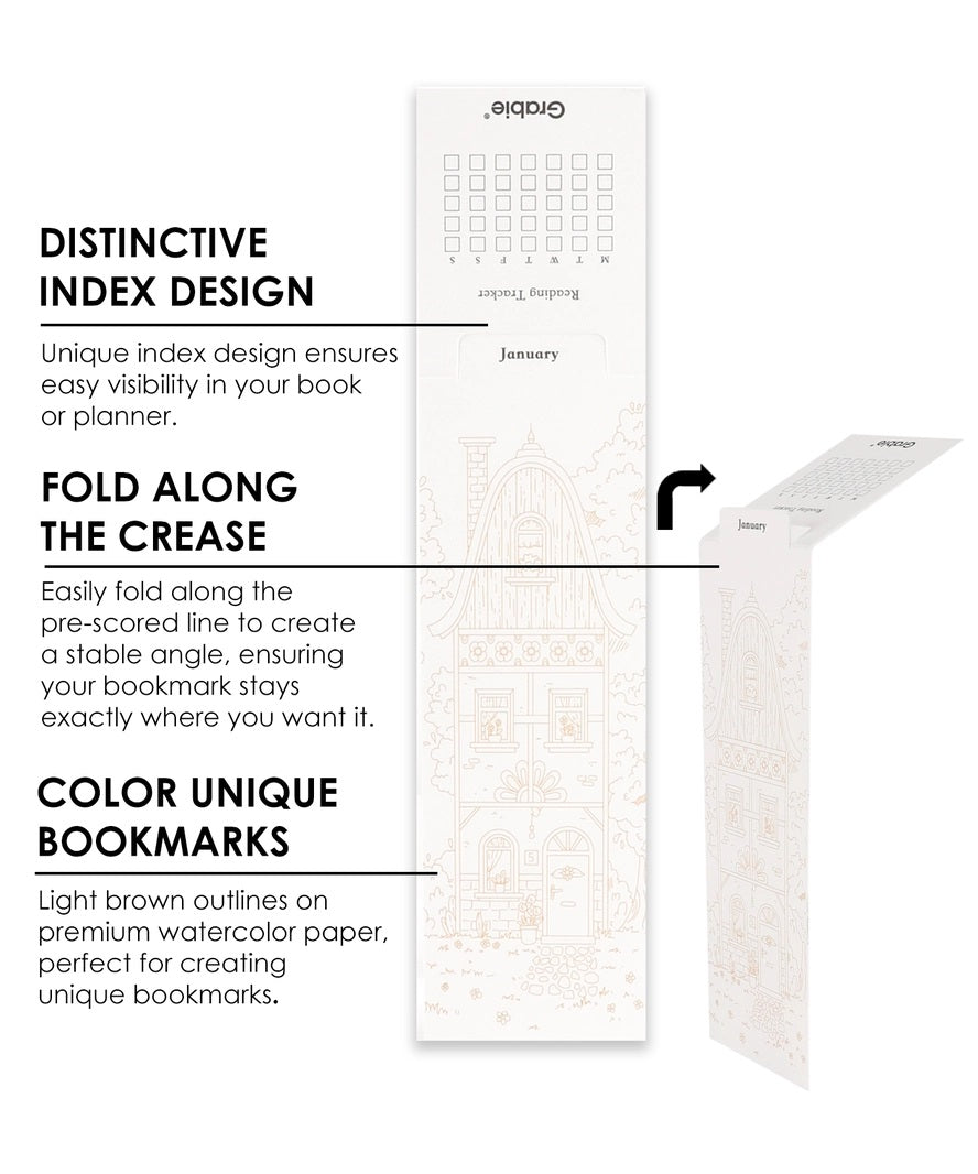 Watercolor Coloring Bookmarks
