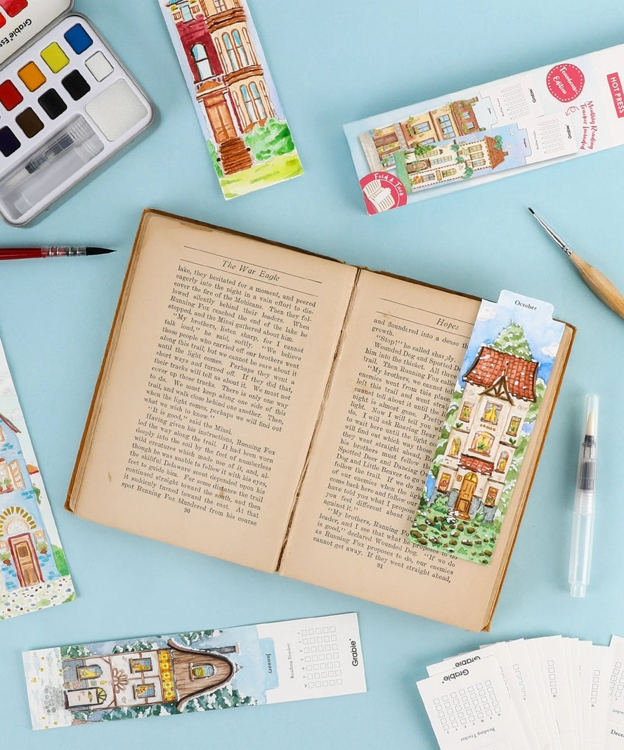 Watercolor Coloring Bookmarks