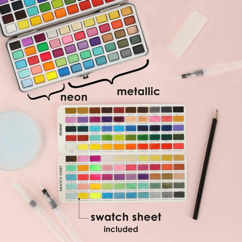 Grabie Watercolor Set of 100 with Brushes