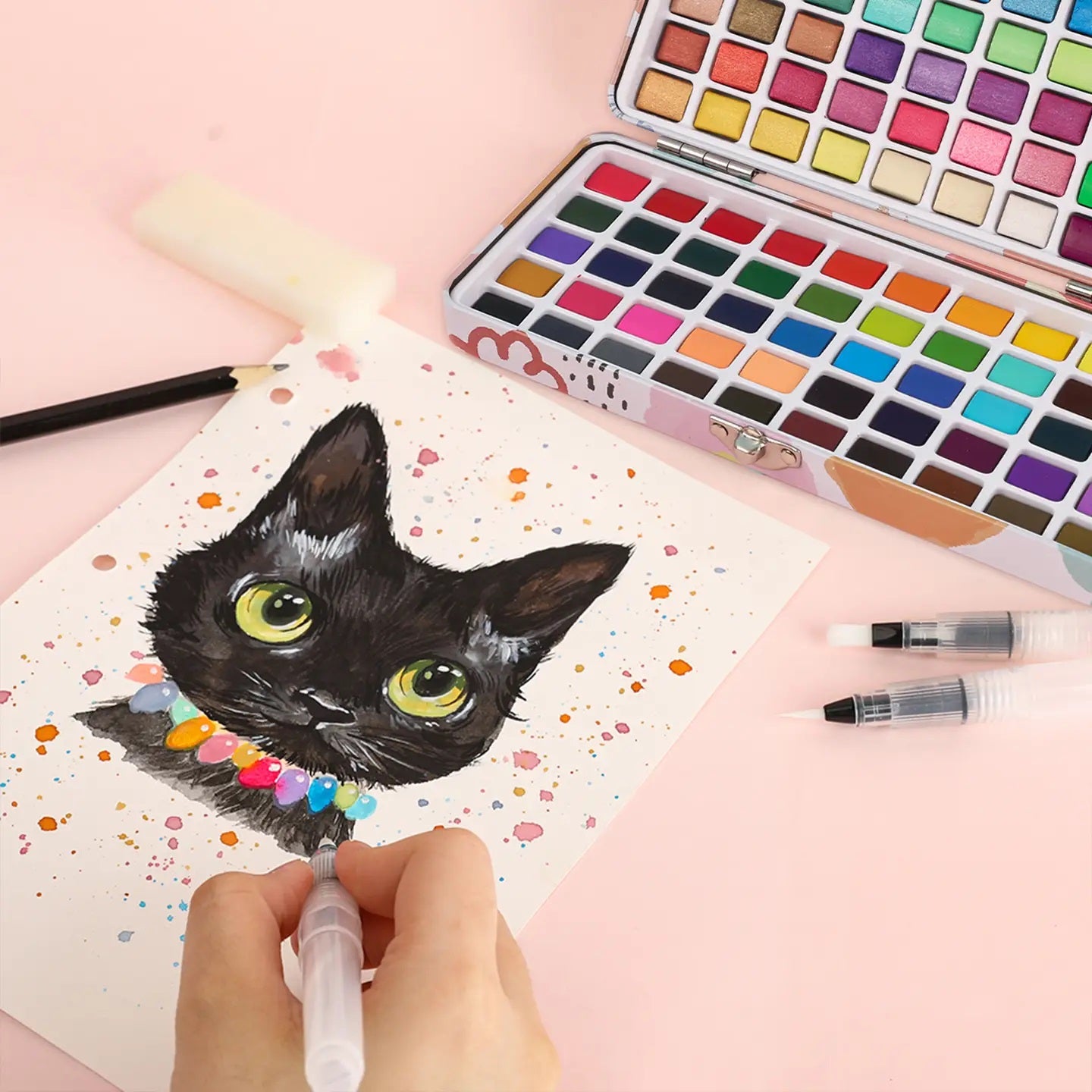 Grabie Watercolor Set of 100 with Brushes