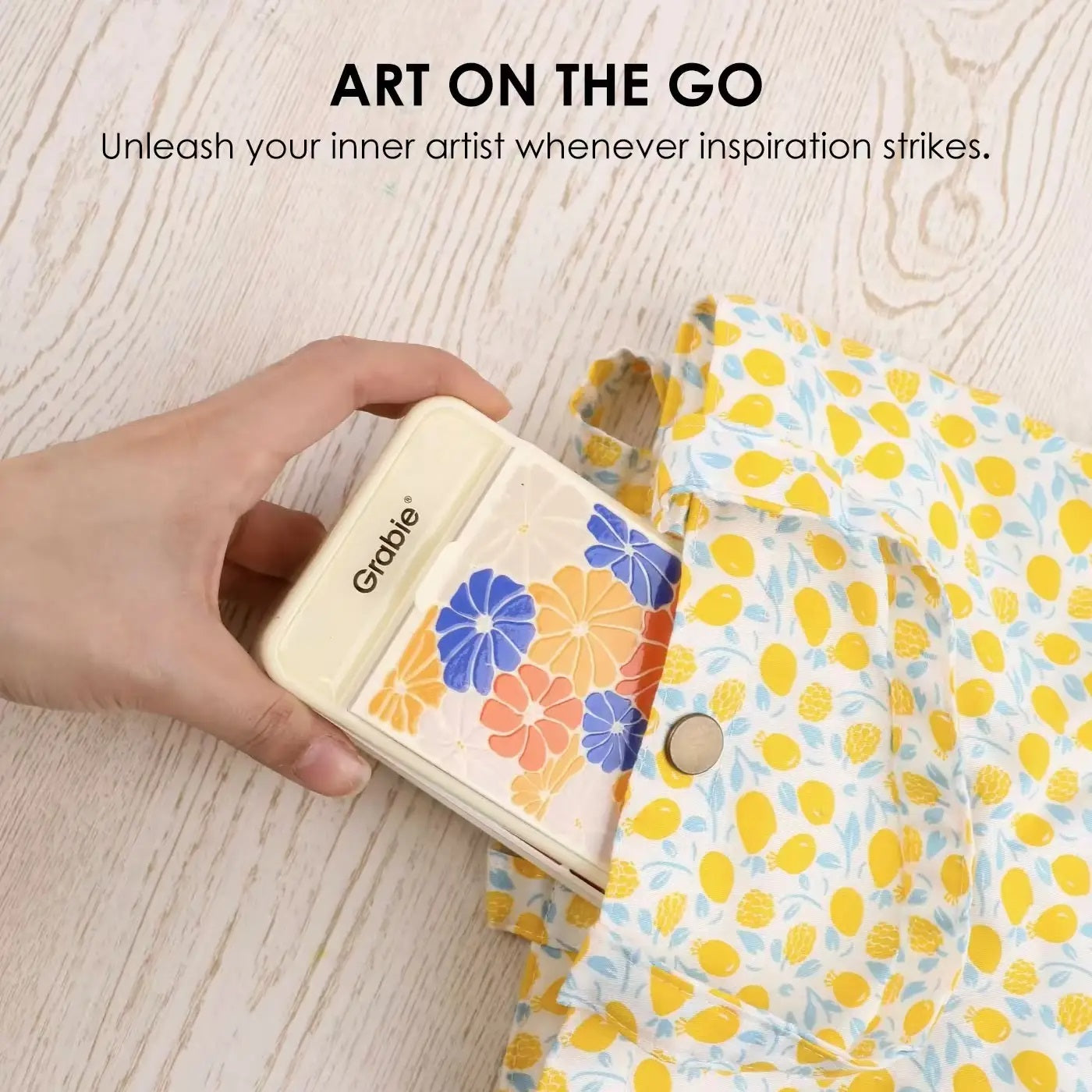 Grabie Foldable Watercolor Set of 56 with Water Brush Pen