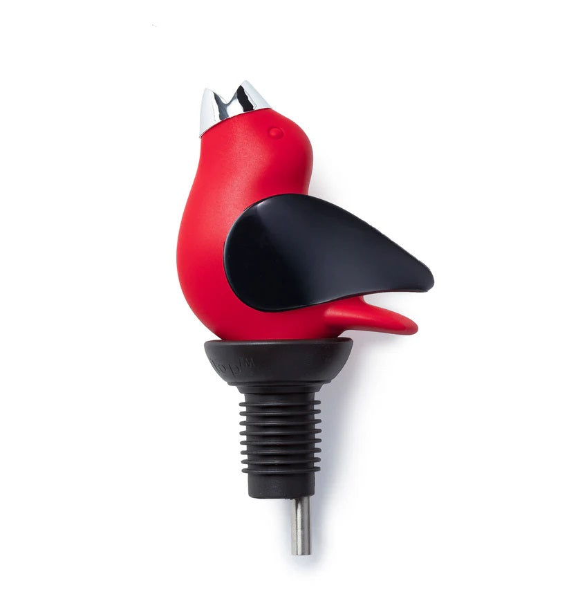 ChirpyTop Wine Pourer / Red & Black