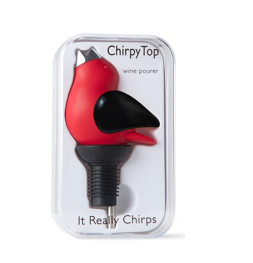 ChirpyTop Wine Pourer / Red & Black