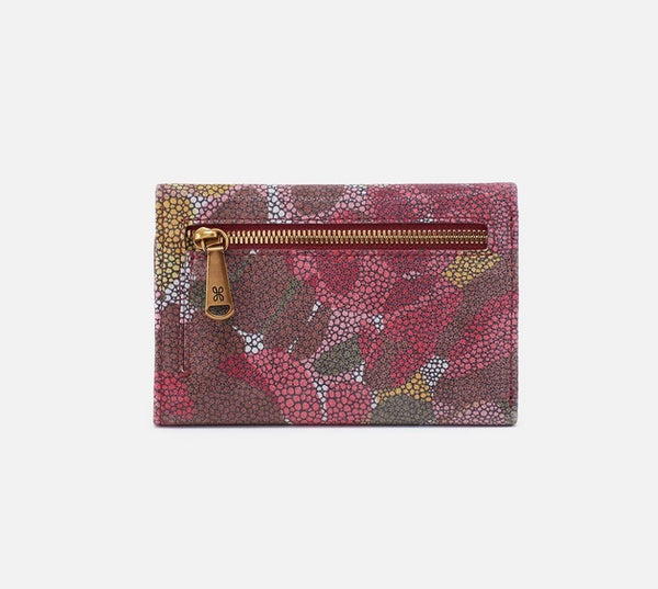 Jill Trifold Wallet in Abstract Foliage
