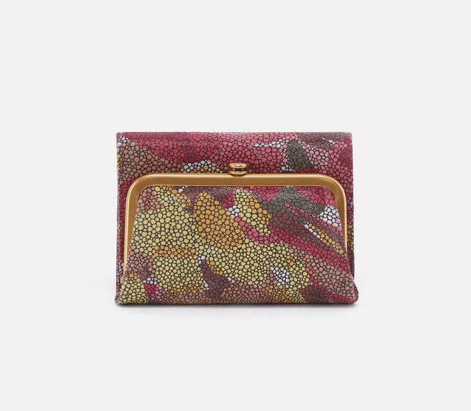 Robin Compact Wallet in Abstract Foliage