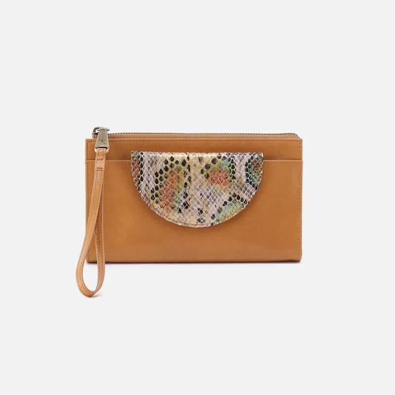 Zenith Wristlet in Mixed Leathers Natural