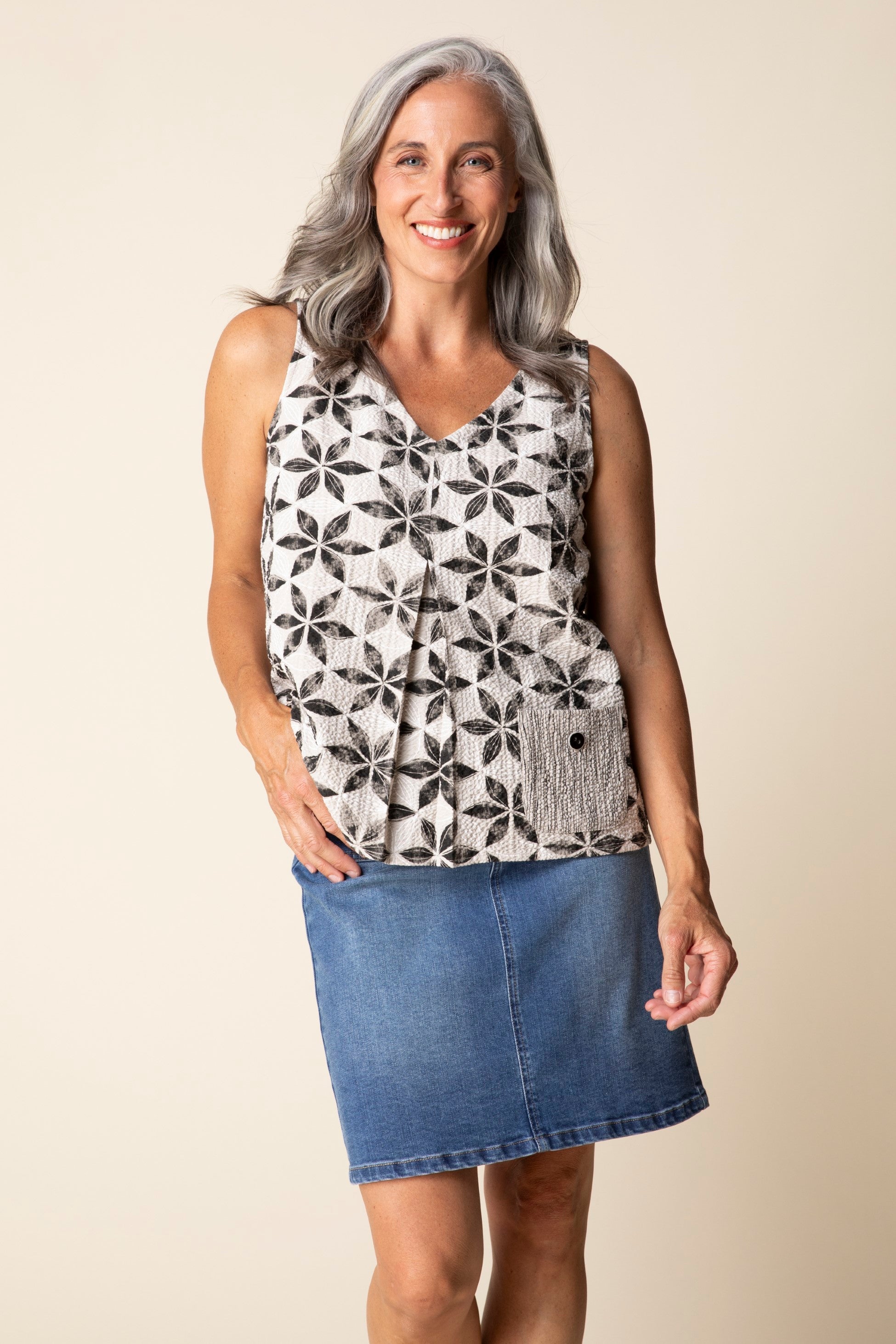 Habitat's Amalfi Floral Mix Tank in Willow