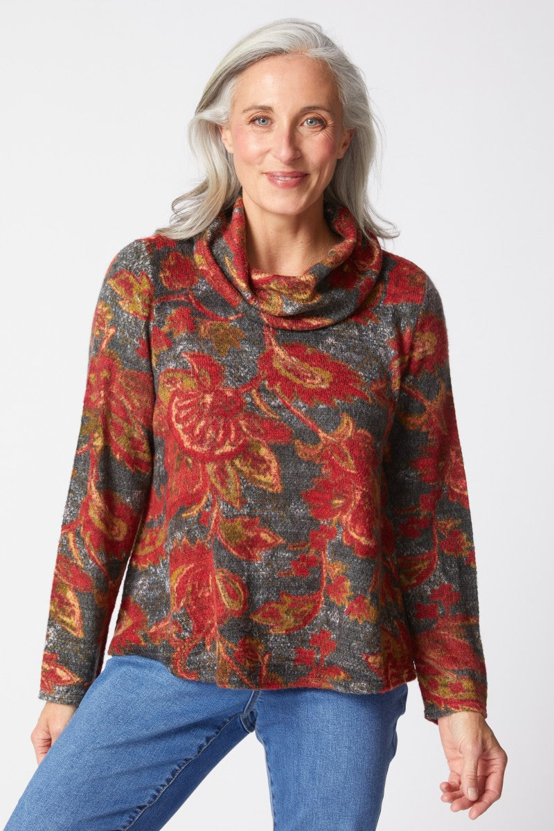 Habitat's Autumn Paisley Cowl Neck in Truffle