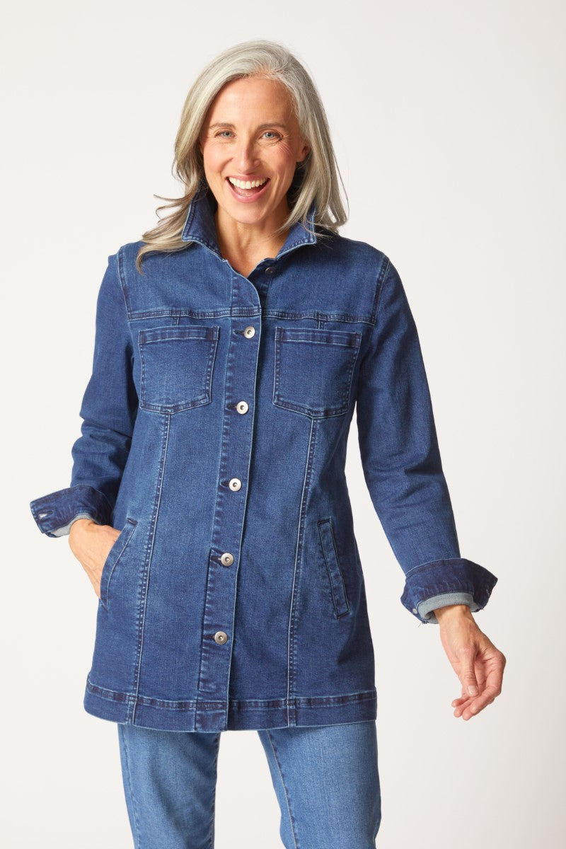 The Boyfriend Jacket by Habitat in Dark Denim