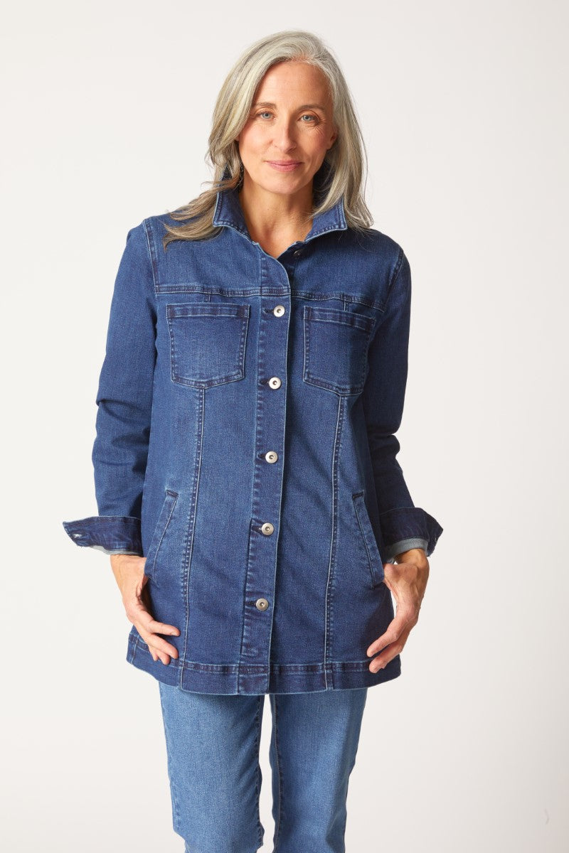 The Boyfriend Jacket by Habitat in Dark Denim