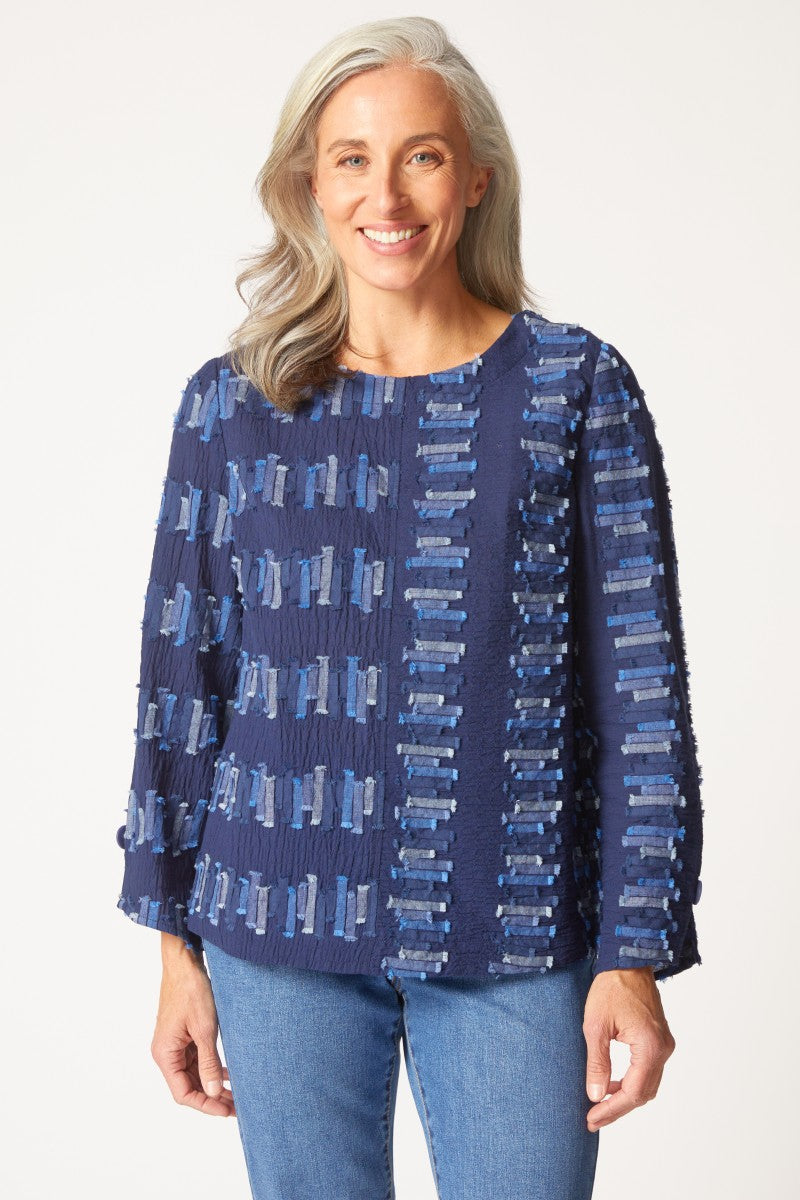 Habitat's Button Back Pullover in Navy