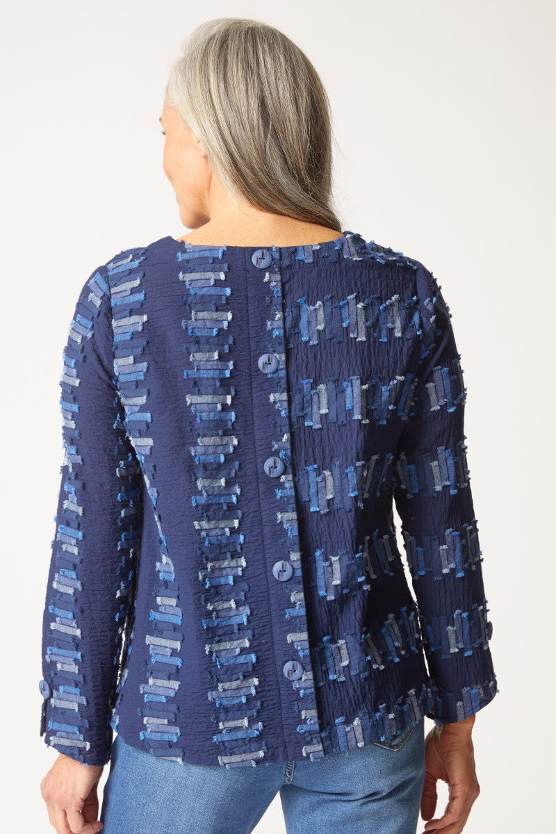 Habitat's Button Back Pullover in Navy