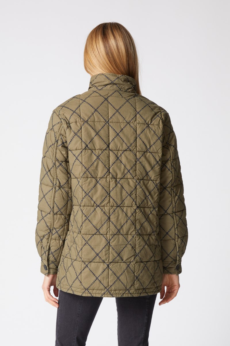 Habitat's Chloe Quilted Shacket in Lichen