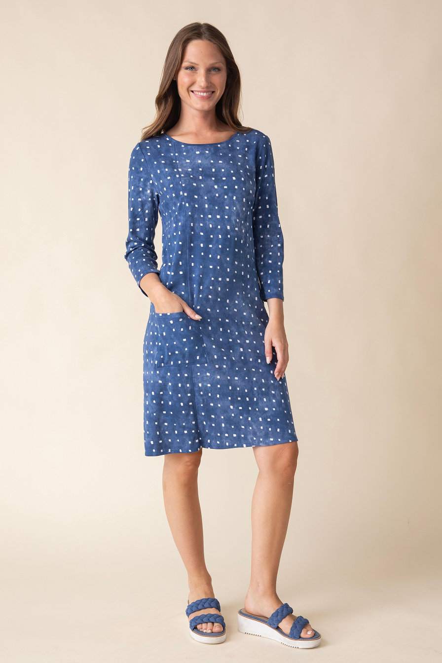  Habitat's Cozy Rib All Day Dress in Indigo