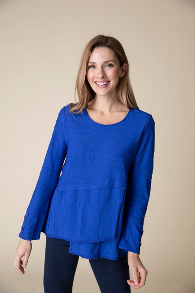 Habitat's Steady Stream Overlay Top in Sapphire