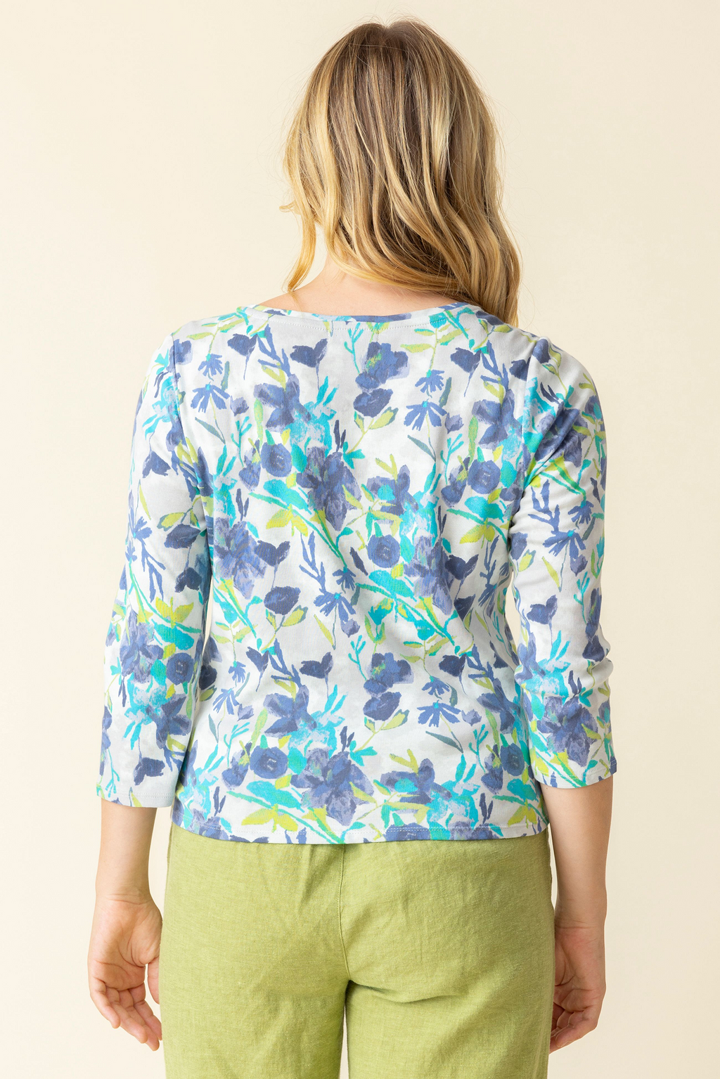 Habitat Clothing Floral Everyday Tee in Indigo