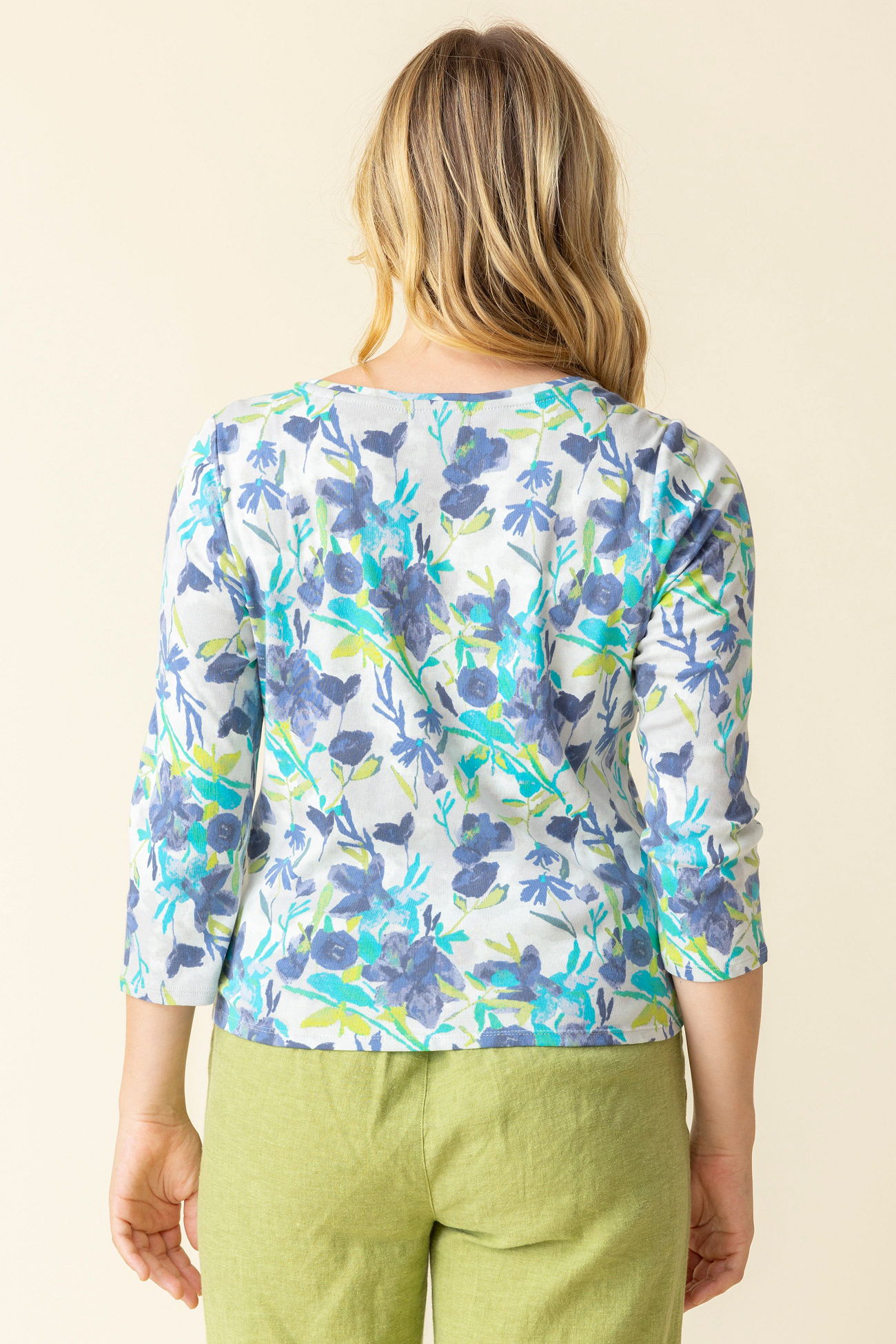 Habitat Clothing Floral Everyday Tee in Indigo