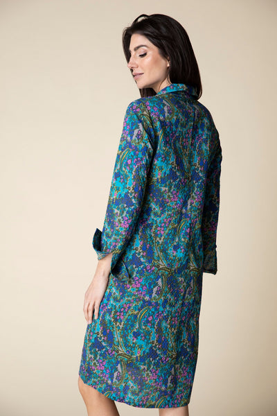 Habitat's Antique Floral Shirt Dress in Capri