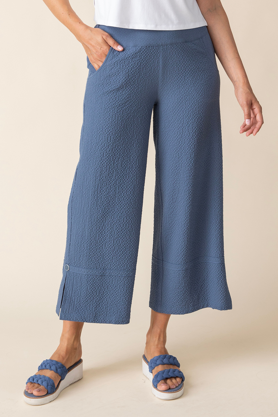 Habitat's Pucker Weave Crop Pant in Indigo
