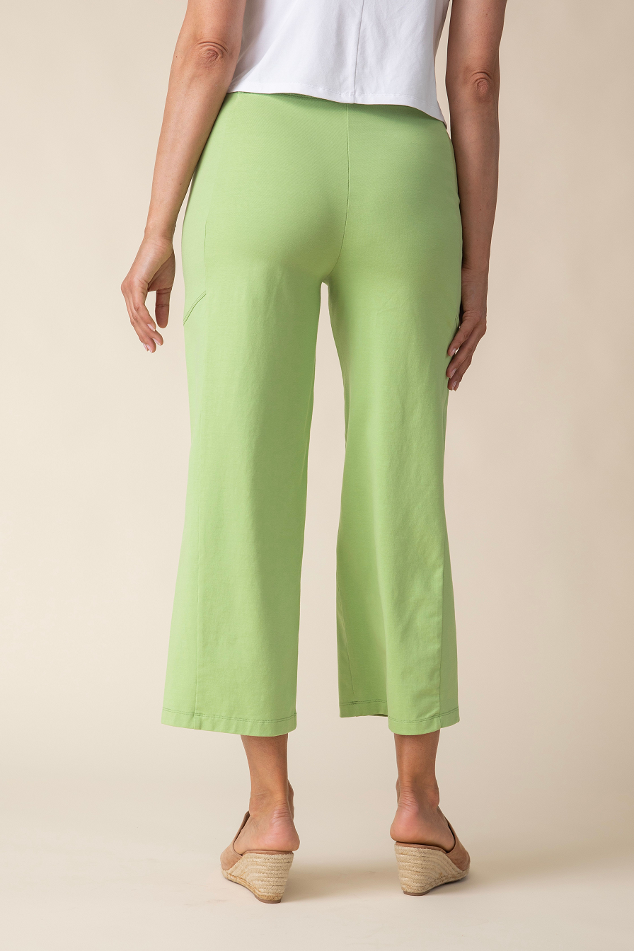  Habitat's Stonewashed Knit Flood Pants in Leaf