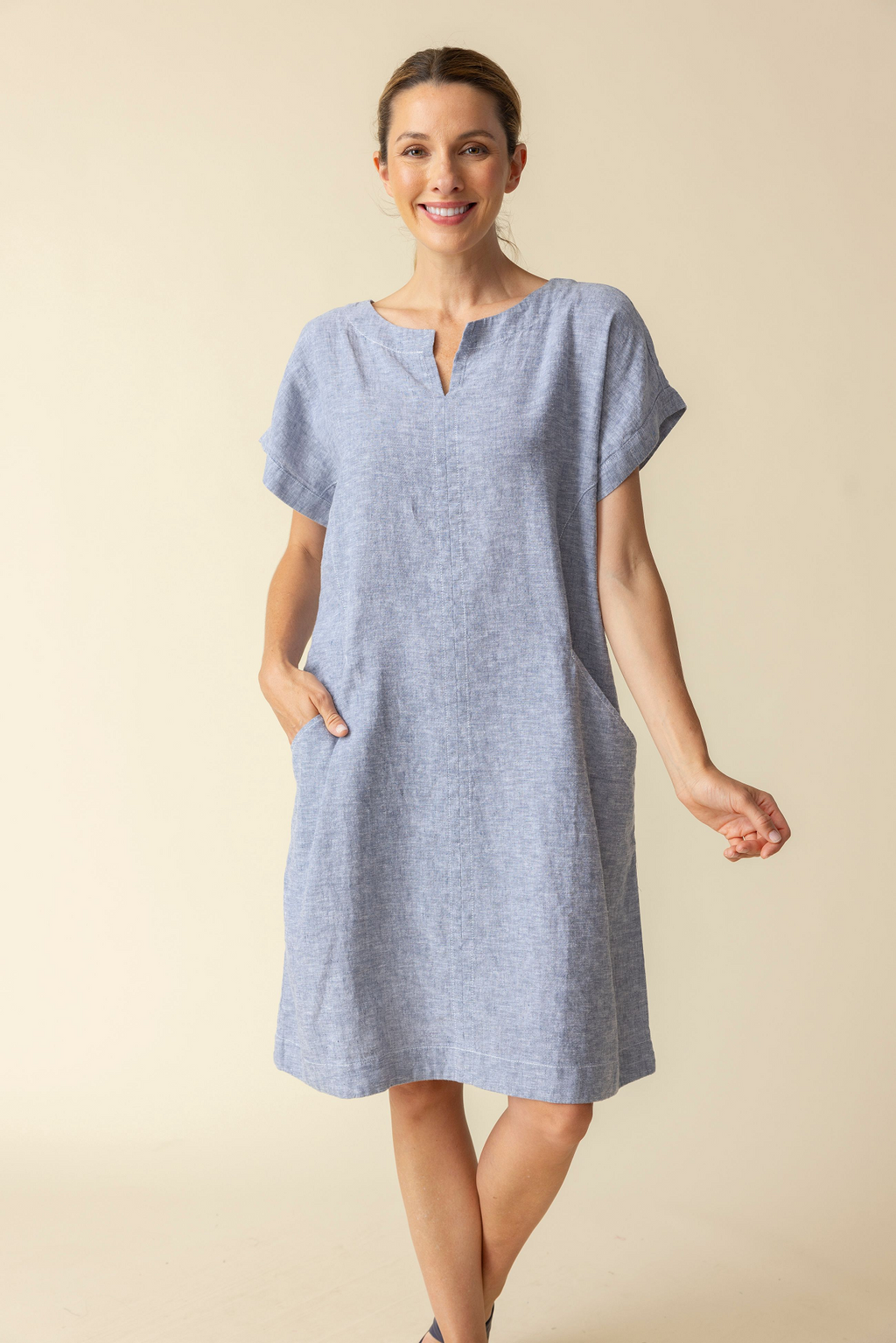 The Linen Bethany Dress from Habitat in Indigo