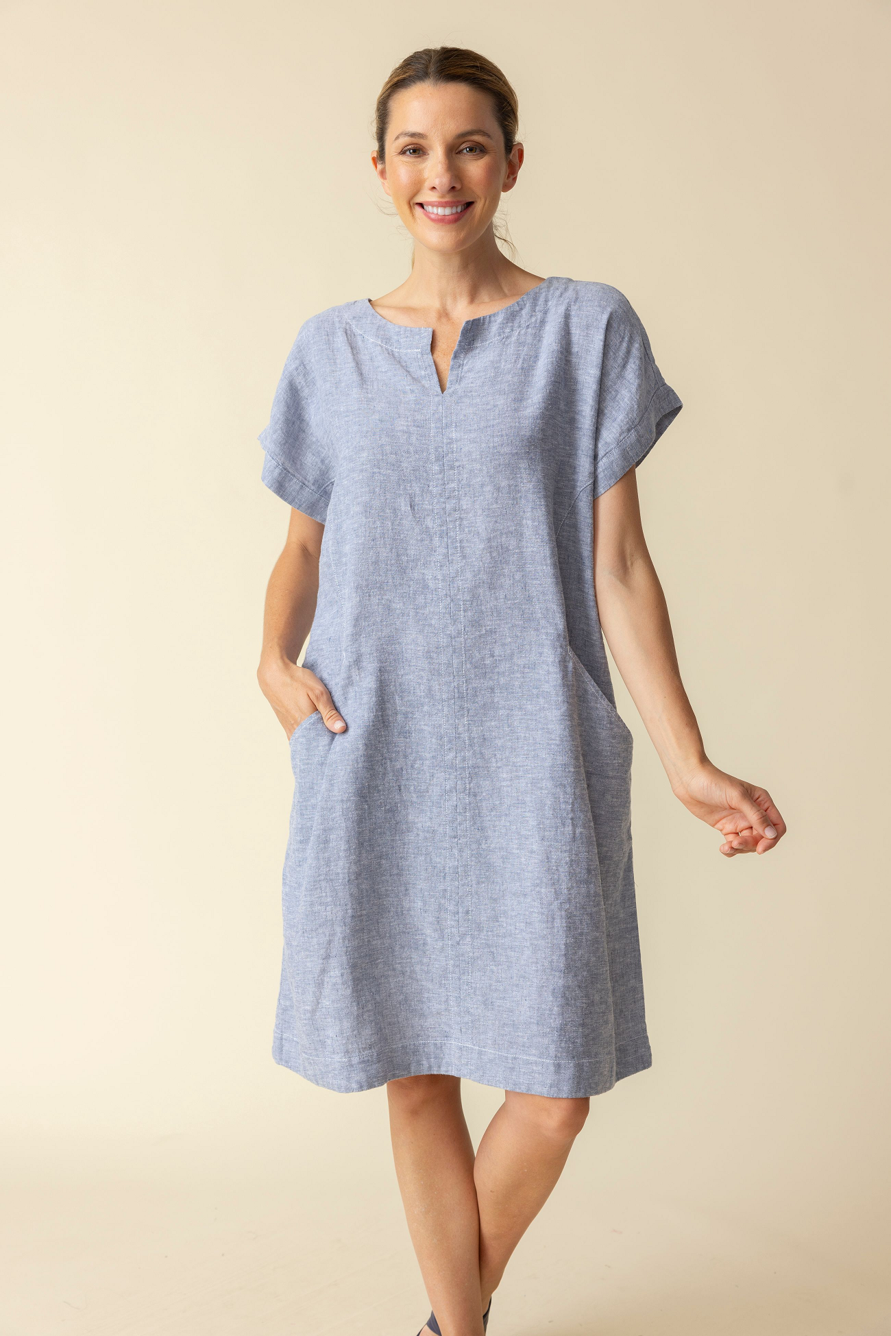 The Linen Bethany Dress from Habitat in Indigo
