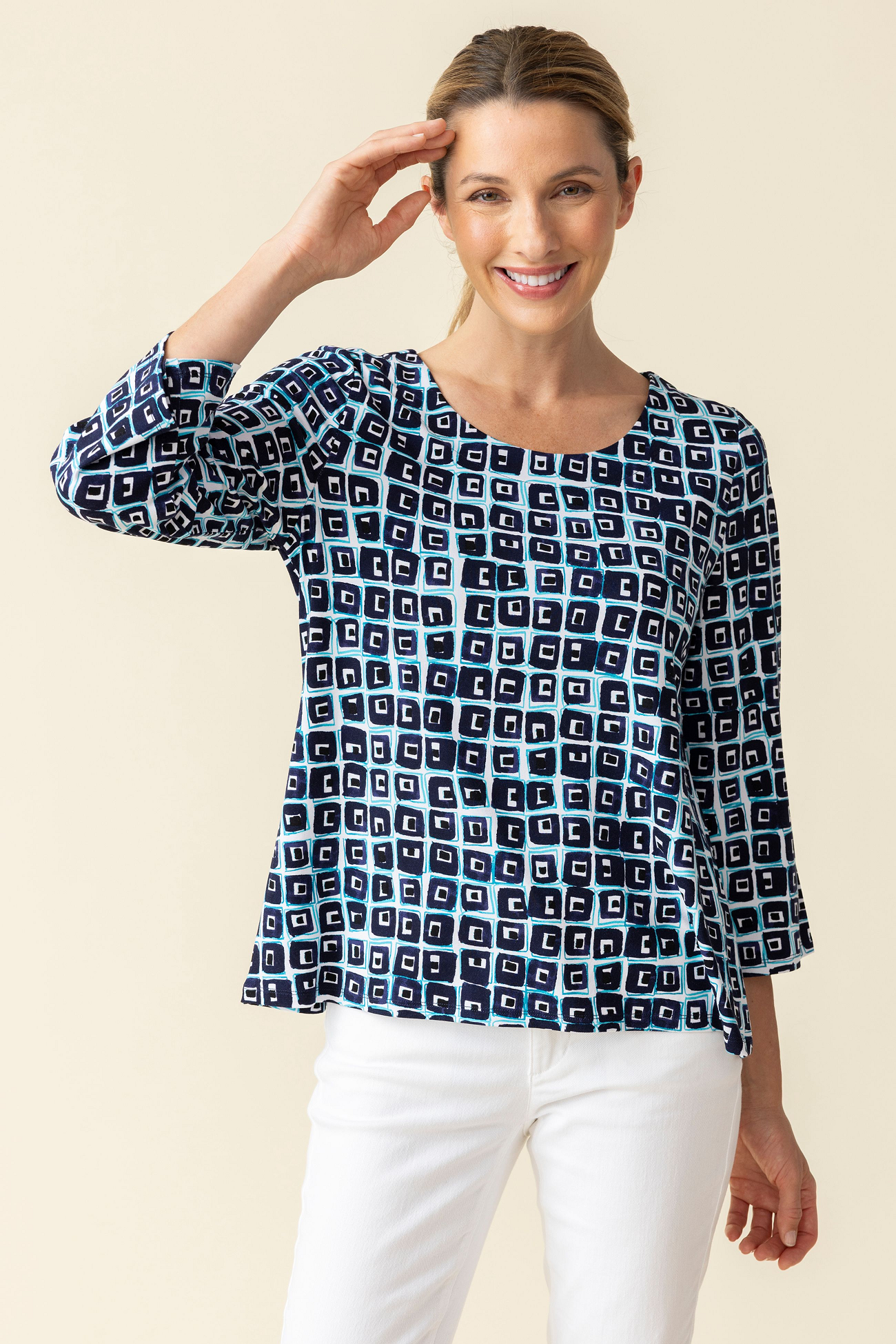 Habitat Core Travel Cubism Print Everybody Shirt in Navy