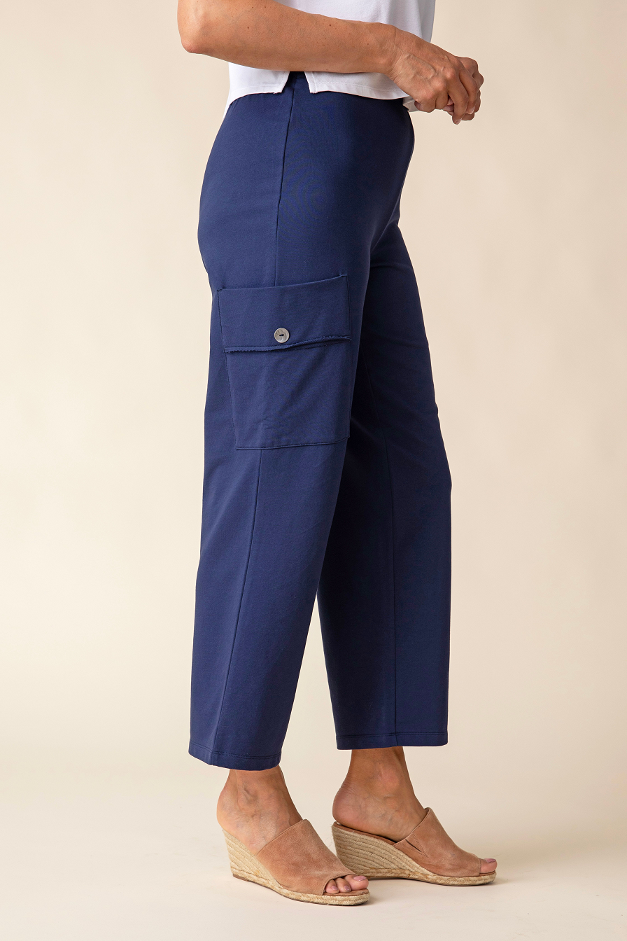 Habitat's French Terry Monterey Ankle Pant in Navy