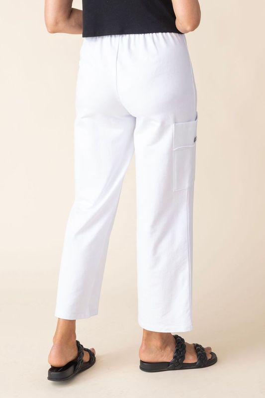 Habitat's French Terry Monterey Ankle Pant in White