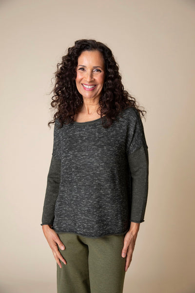 Habitat's Salt & Pepper Boyfriend Sweater Olive