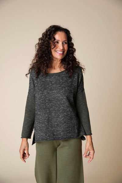 Habitat's Salt & Pepper Boyfriend Sweater Olive