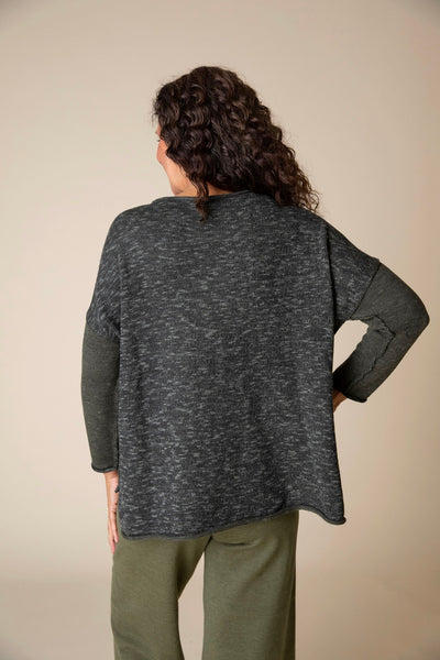 Habitat's Salt & Pepper Boyfriend Sweater Olive