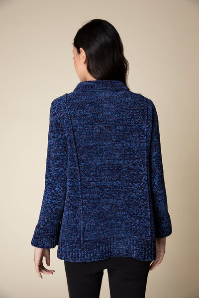 Habitat's Tweedy Chenille Swing Cardigan in Navy