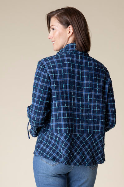 Habitat Double Faced Windowpane Ruched Sleeve Jacket 