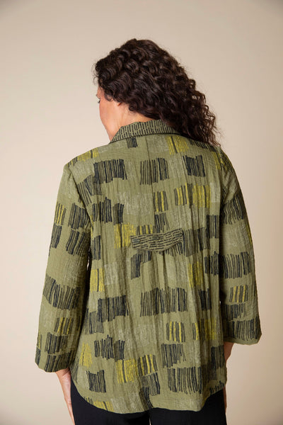 Habitat Express Travel Fine Lines Pleat Back Jacket Olive