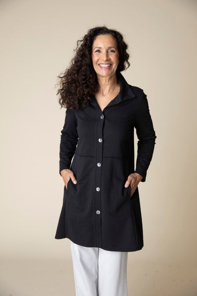 The French Terry Car Coat from Habitat in Black