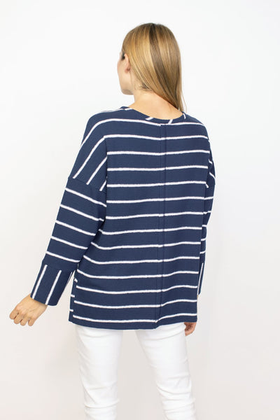 French Terry Striped Crew