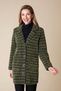 Habitat's Houndstooth Car Coat in Olive