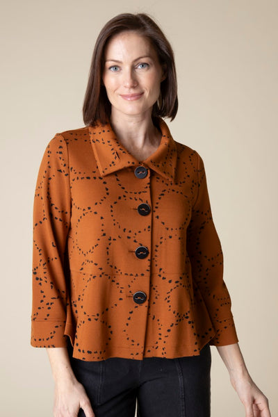 Jacquard Retro Swing Jacket from Habitat in Ginger