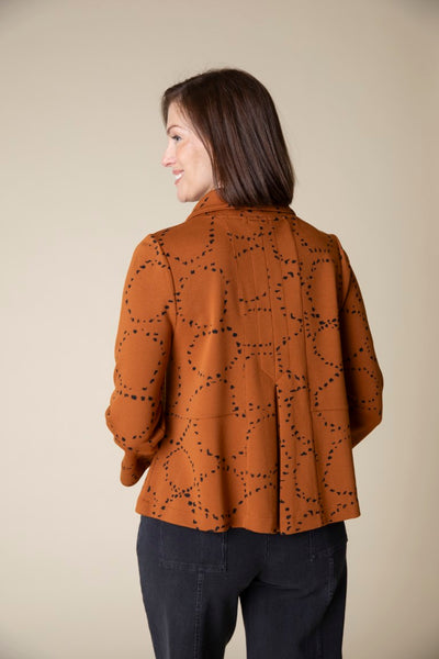 Jacquard Retro Swing Jacket from Habitat in Ginger