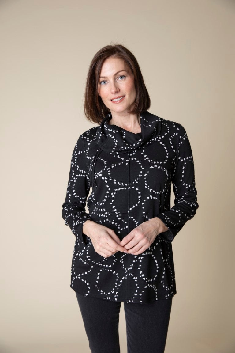 The Jacquard Tie Neck Tunic from Habitat in Black