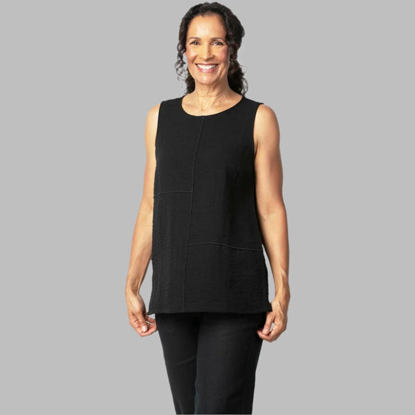 Habitat Pieced Tunic Tank Black