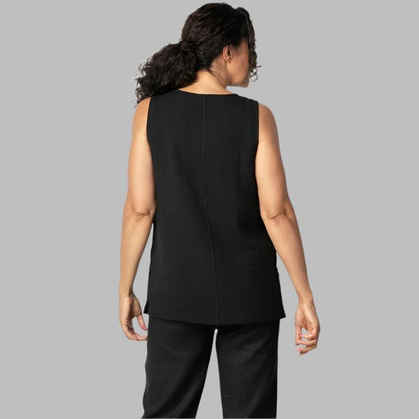 Habitat Pieced Tunic Tank Black