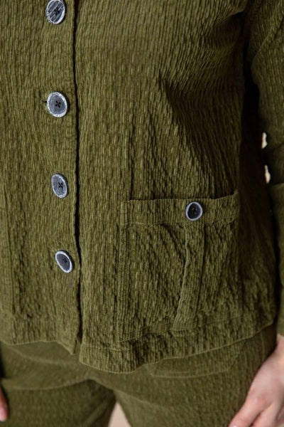 Habitat's Rustic Stretch Corduroy Cargo Jacket Olive