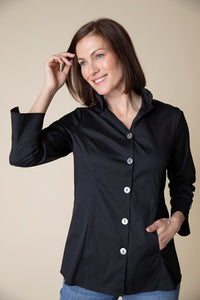 Habitat's Sculpted Collar Work Horse Shirt  Black