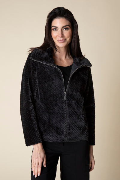 Habitat Habitat's Sherpa Cozy Zip Jacket in Black