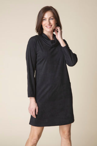 Habitat's Stretch Faux Suede Easy Pocket Dress Black