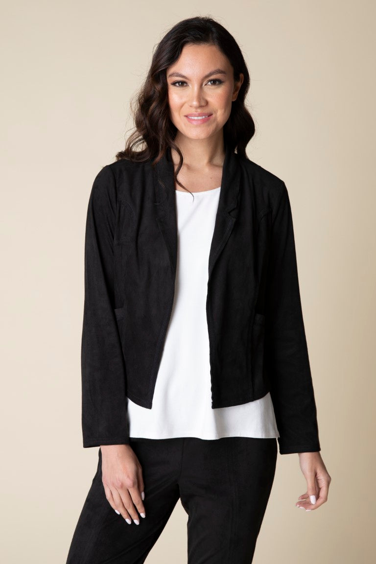 Habitat Faux Suede Seamed Jacket Black