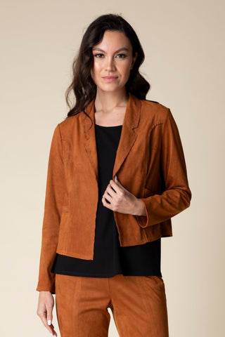 Habitat Faux Suede Seamed Jacket Ginger