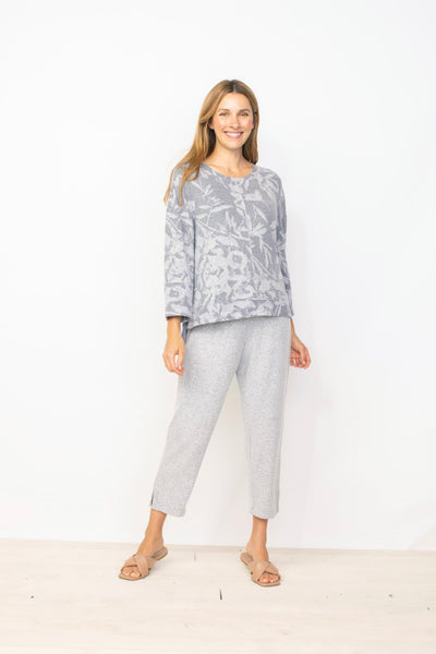 Habitat's Super Soft Floral Boxy Pullover in Grey